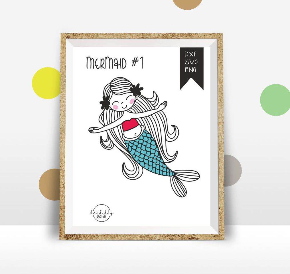 Plotterdatei Mermaid #1 - Sewando