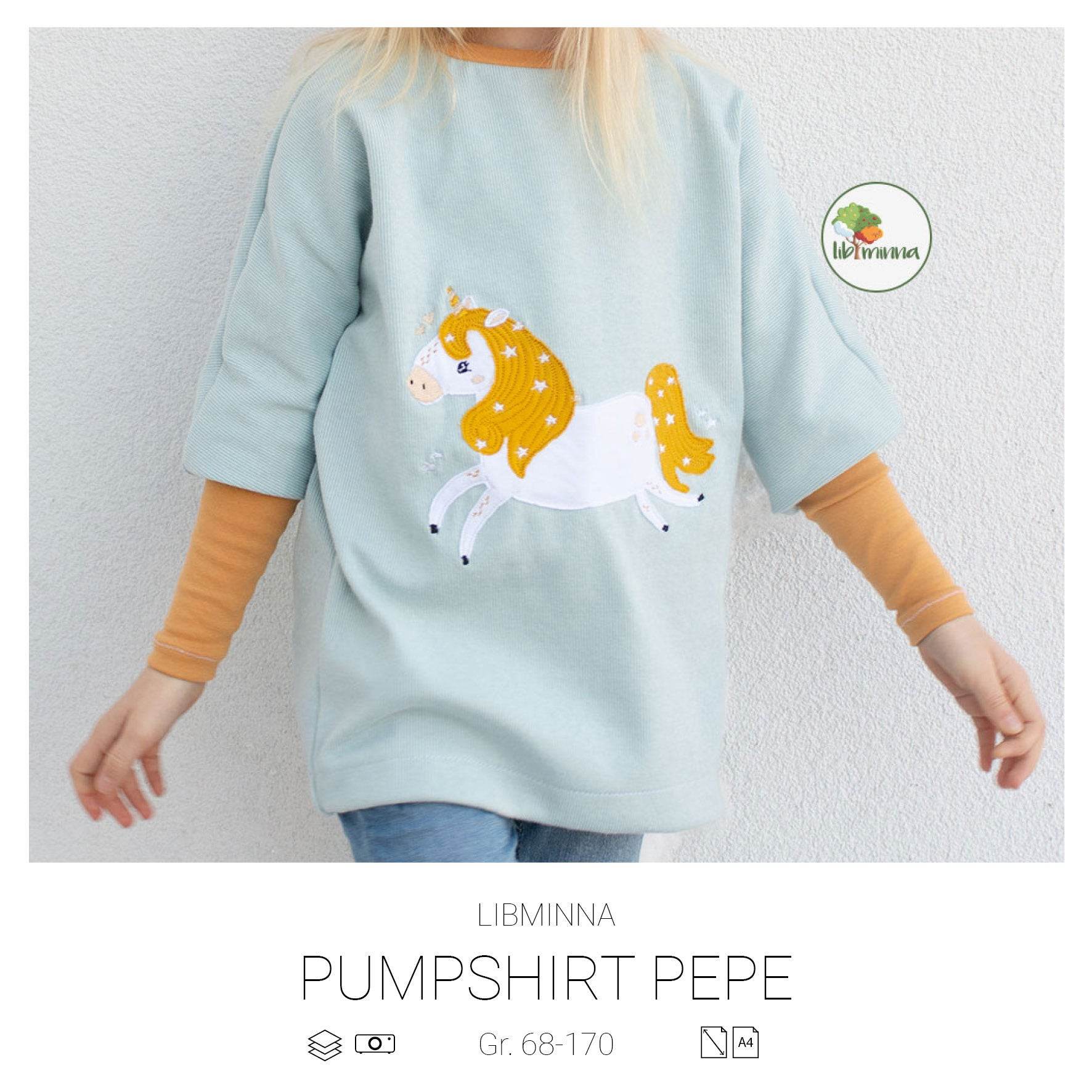 Pumpshirt Pepe Schnittmuster Pullover, Shirt 68-170 - Sewando