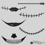 Plotterdatei Halloween Mund | Gruselige Masken-Motive