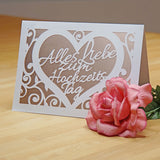 Plotterdatei „Alles Liebe zum Hochzeitstag Karte“