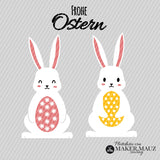 Plotterdatei Osterhase | Frohe Ostern + 2 Hasen