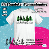 Plotterdatei Tannenbäume – für Weihnachtsdeko, Karten und Textilien SVG | DXF | JPEG + Karten-PDF