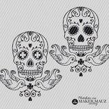 Plotterdatei Rockabilly Skull | Totenkopf mit Schwalbe plotten