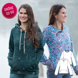 Schnittmuster Pullover & Hoodie Nafia | Damen Hoodie nähen | Größen 32–50