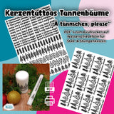 Kerzentattoos Tannenbäume – DIY für Stab- & Stumpenkerzen (PDF + Anleitung)