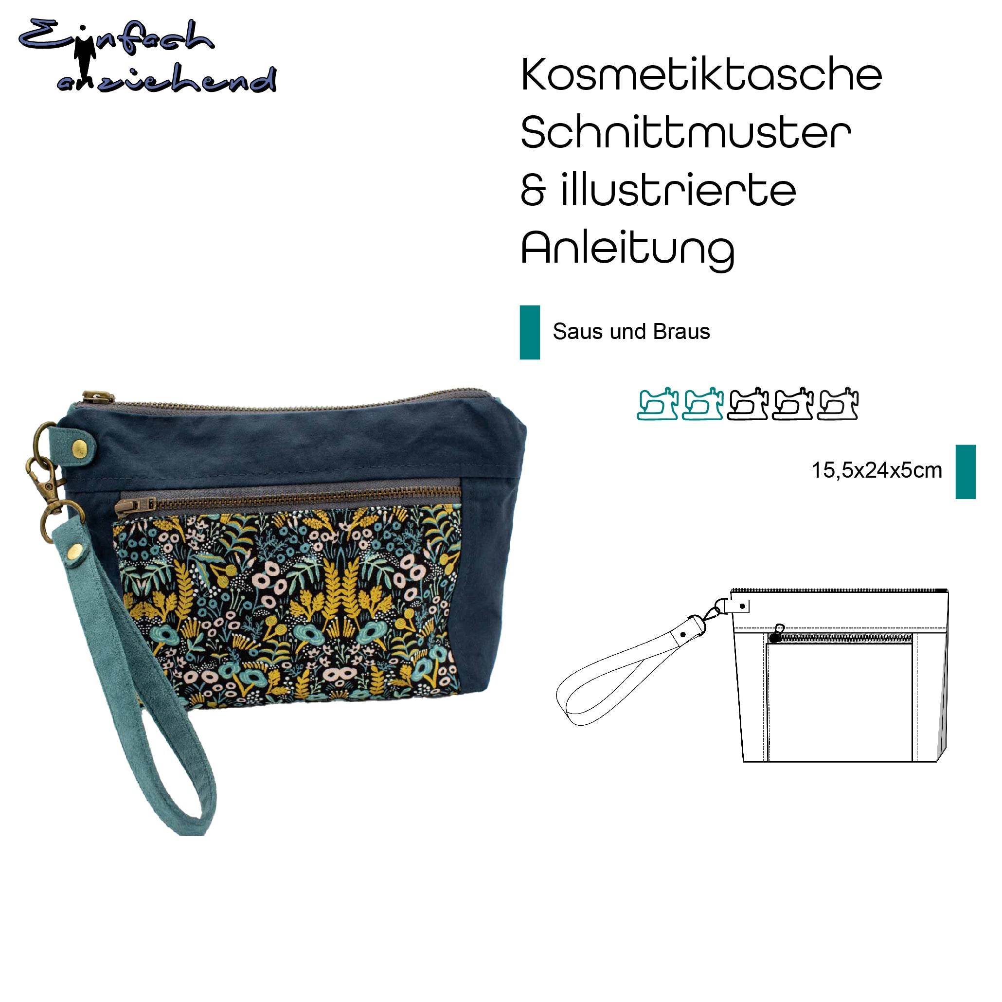 Schnittmuster Tasche „Saus und Braus“ 15,5x24x5cm - Sewando