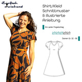 Schnittmuster Raglanshirt/-kleid „Ein zarter Flügelschlag“ Damen Gr. 32 - 58 : - Sewando