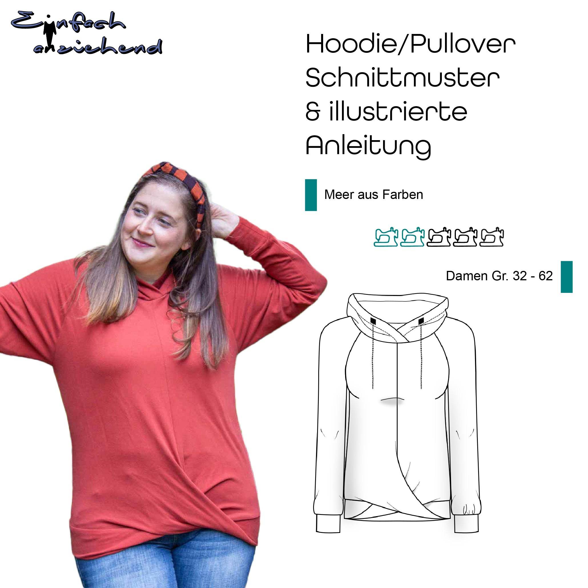 Schnittmuster Pullover „Meer aus Farben“ Damen Gr. 32 - 62 - Sewando