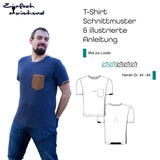 Schnittmuster T-shirt „Mut zur Lücke“ Herren Gr. 44 - 64 - Sewando