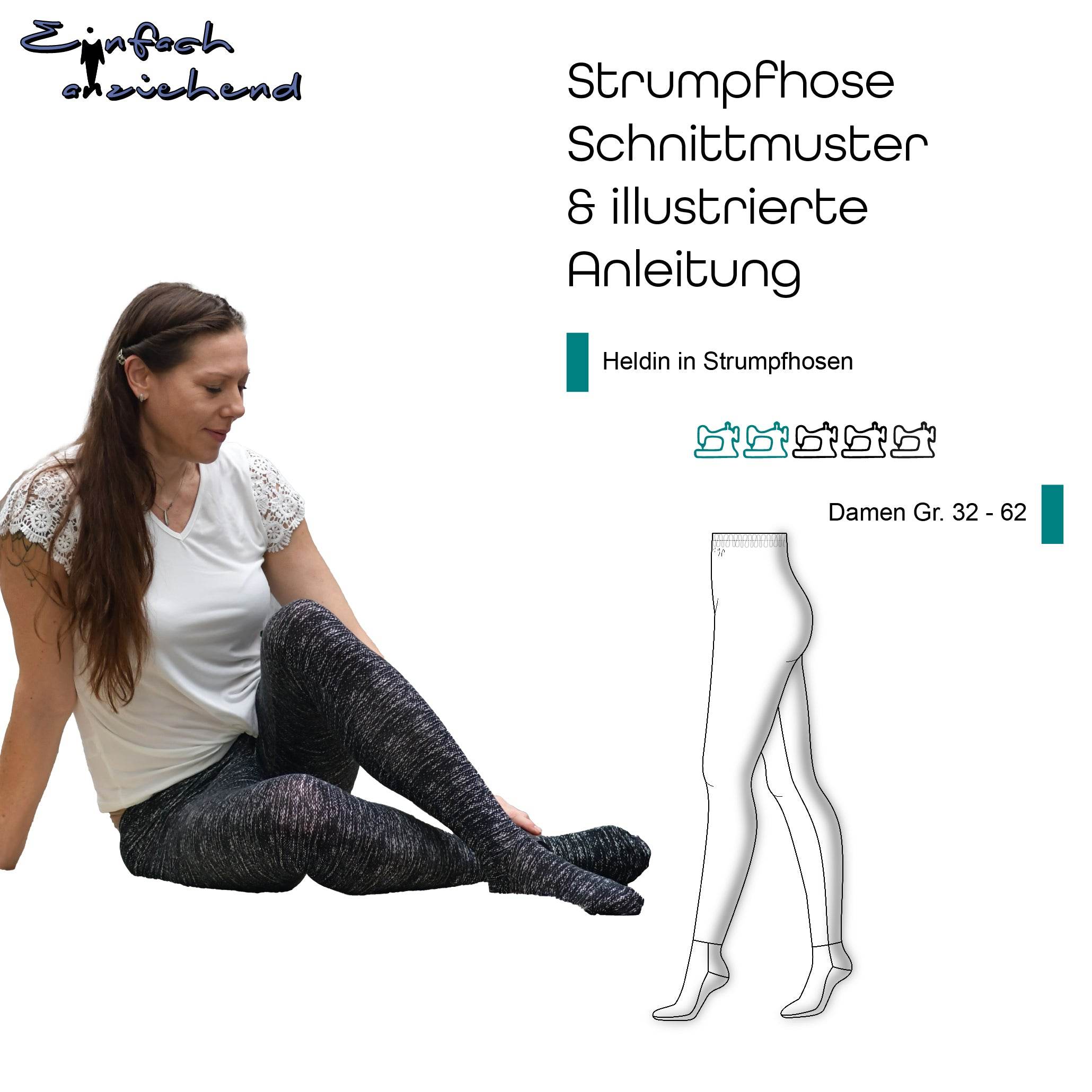 Schnittmuster Strumpfhose „Heldin in Strumpfhosen“ Damen Gr. 32 - 62 - Sewando