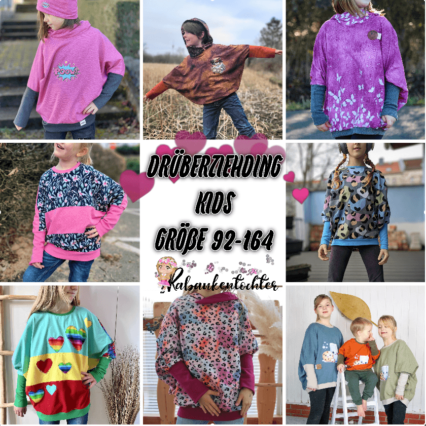Schnittmuster Drüberziehding Kids Onepiece Shirt Größe 92-164 - Sewando