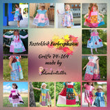 Schnittmuster Restekleid Farbexplosion Größe 74-164 - Sewando