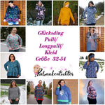 Schnittmuster Glücksding Pulli/Longpulli/Kleid Größe 32-54 - Sewando
