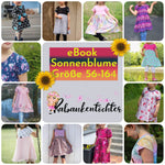 Schnittmuster Sonnenblume Babydoll Kleidchen Größe 56-164 - Sewando