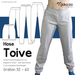 Schnittmuster Schlaf- und Yogahose Toive Größen 32 - 60 - Sewando