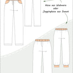 Toni - lange Kinder Hose mit Gummizug aus Sweat oder Webware Gr. 98-164 - Sewando