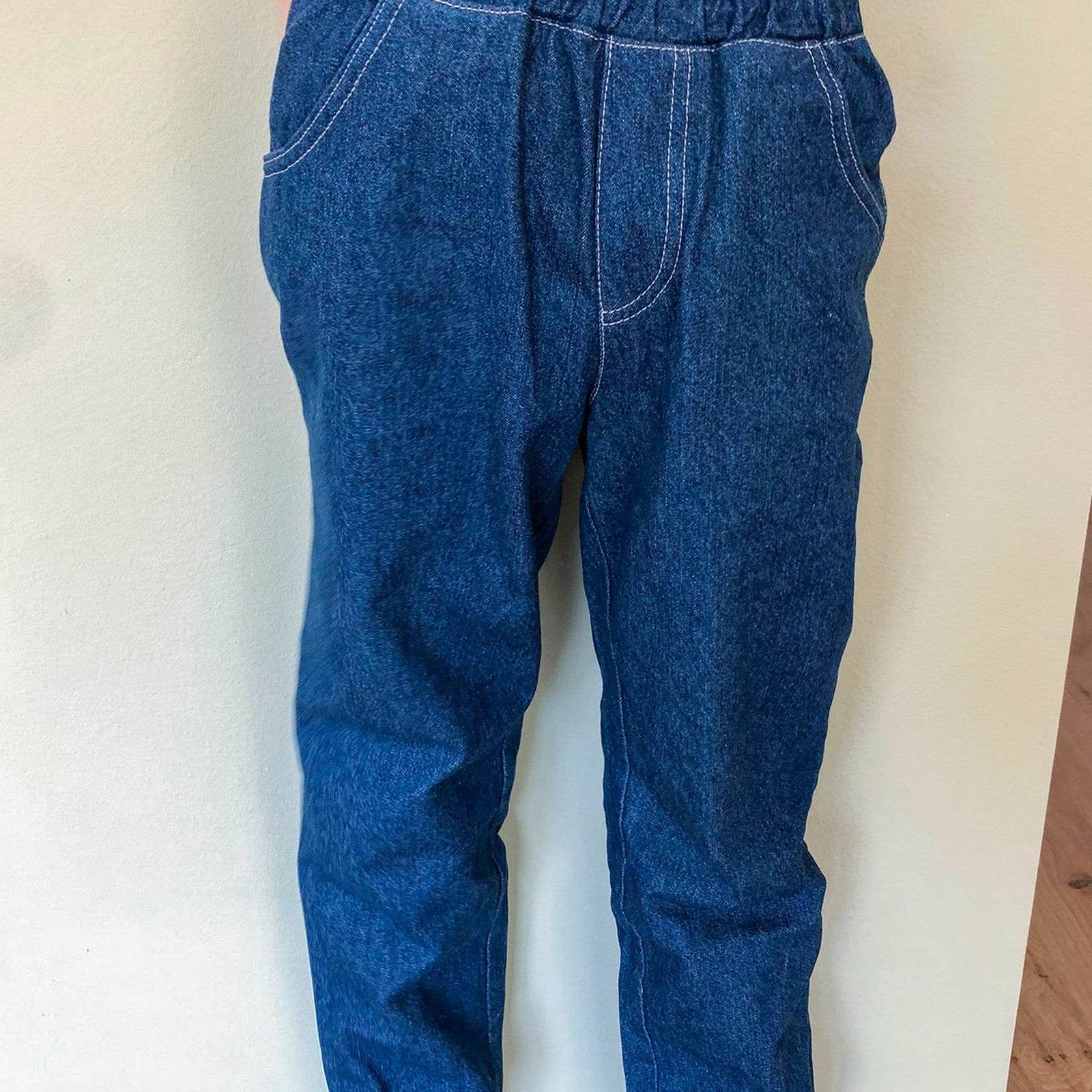 Schnittmuster Toni - lange Kinder Hose mit Gummizug aus Sweat oder Webware Gr. 98-164 - Sewando