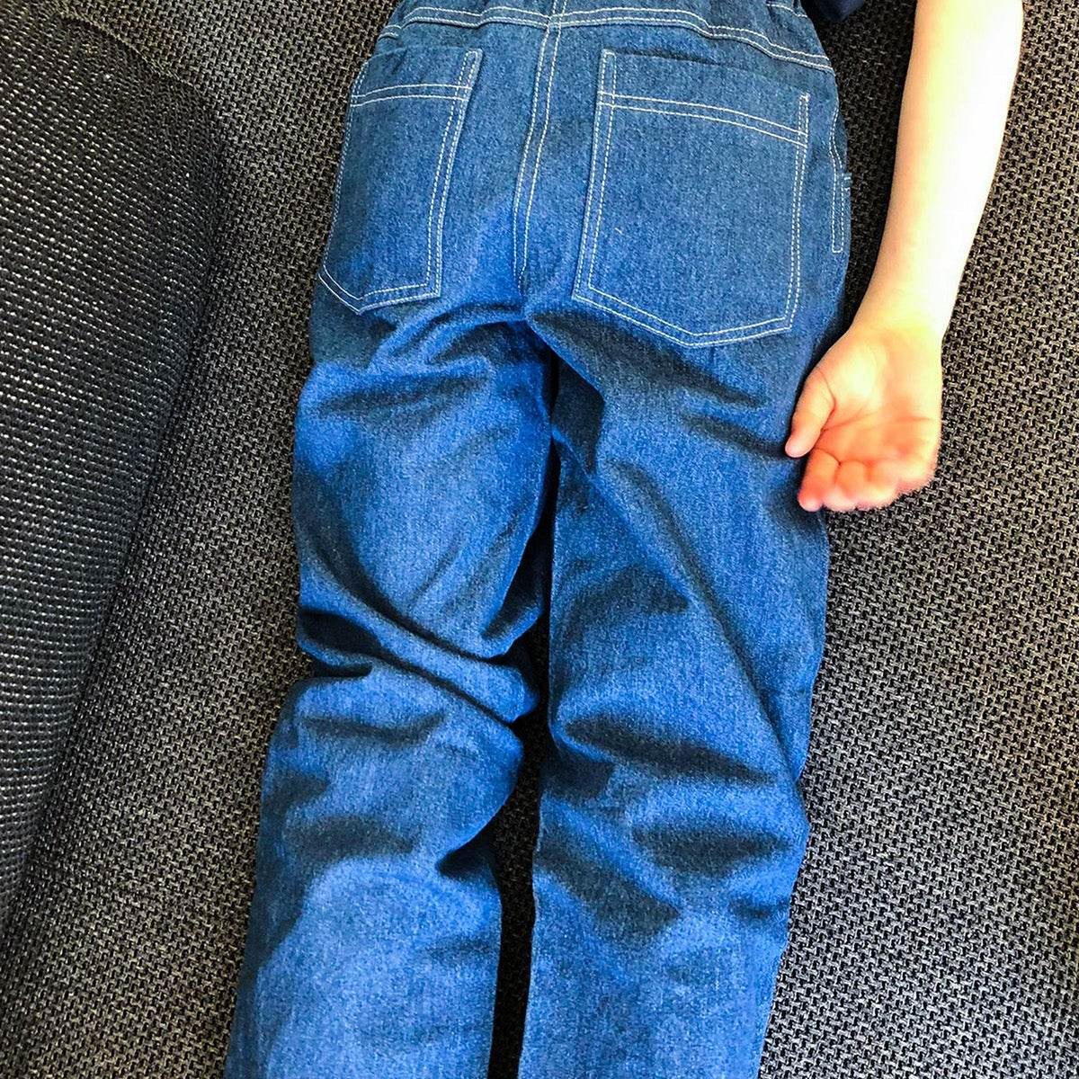 Schnittmuster Toni - lange Kinder Hose mit Gummizug aus Sweat oder Webware Gr. 98-164 - Sewando