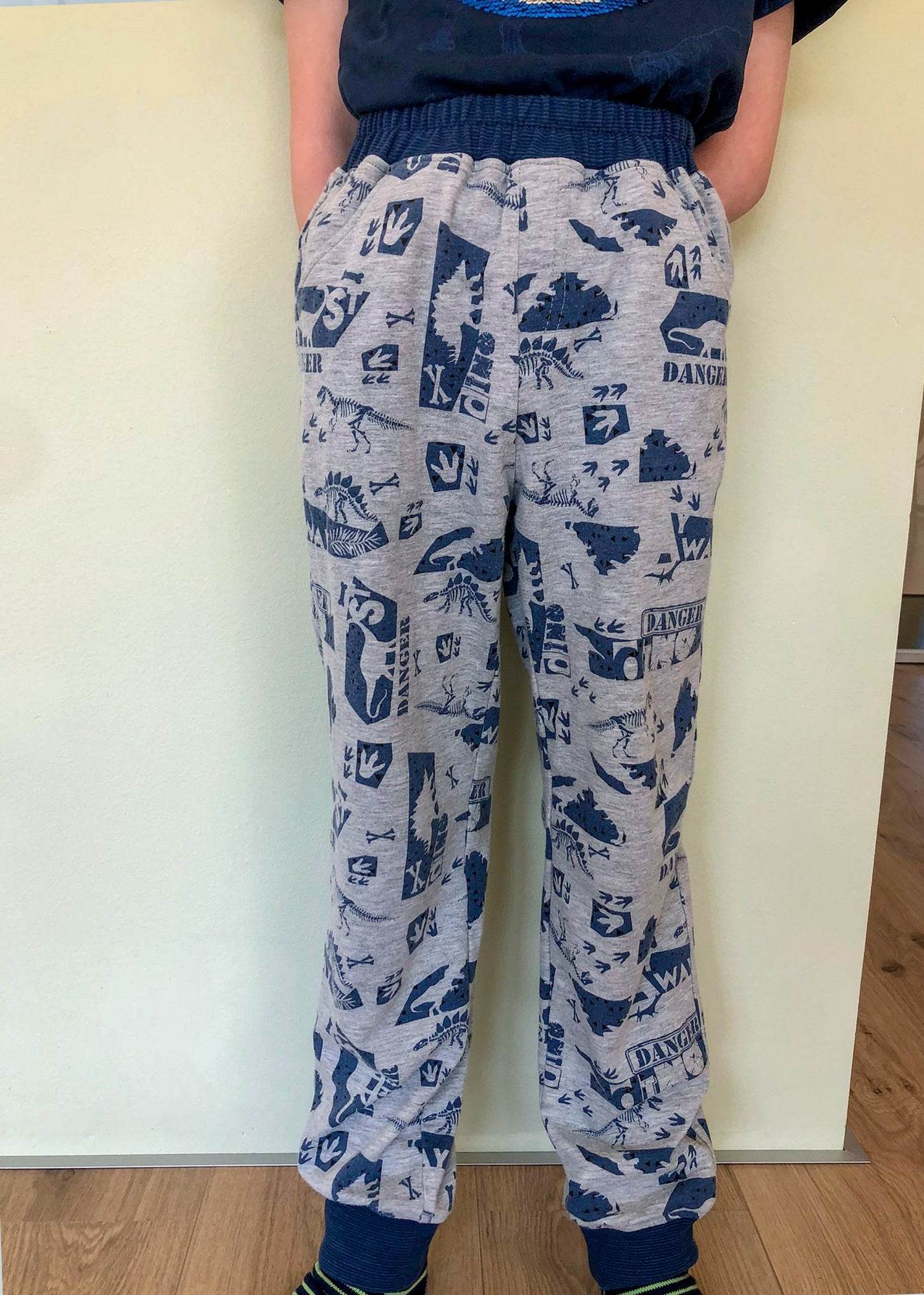 Toni - lange Kinder Hose mit Gummizug aus Sweat oder Webware Gr. 98-164 - Sewando