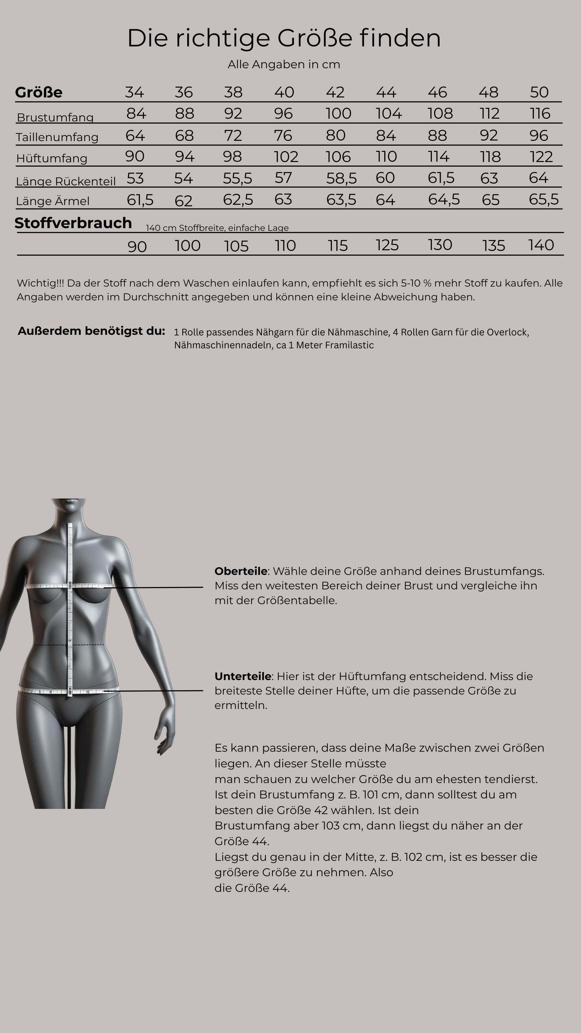 One-shoulder Top, Top mit lange Ärmeln, Shirt , Sweatshirt, Größe 34 - 50 - Sewando