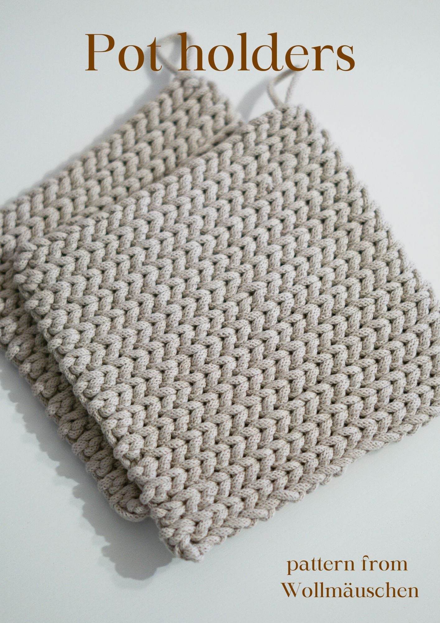 Häkelanleitung Topflappen PDF DEUTSCH Teppich, Platzset, modern Untersetzer, DIY - Sewando