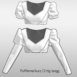 Ballon-Puff-Flügelärmel Schnitterweiterung Tracy Kleid Gr. 32 - 52