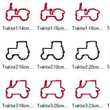 Traktor Button Stickdatei Rahmen für Namen  Applikation