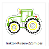 Stickdatei - Traktor Kissen ITH in 5 Größen