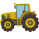 Traktor Stickdatei gefüllt