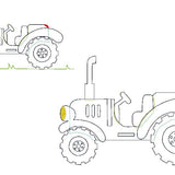 Stickdatei Doodle Traktor Trecker