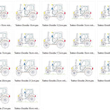 Stickdatei Doodle Traktor Trecker