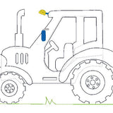 Stickdatei Doodle Traktor Trecker