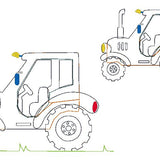 Stickdatei Doodle Traktor Trecker