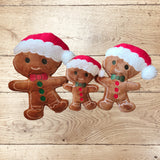 Stickdatei Lebkuchenmann mit Mütze In the Hoop Weihnachten Kuscheltier Set 25104