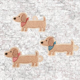 Stickdatei Dackel Hund Schlüsselanhänger Weihnachten Set 2597