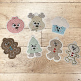 Stickdatei Lustige Weihnachten Baumschmuck Set 25116