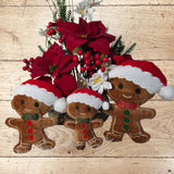 Stickdatei Lebkuchenmann mit Mütze In the Hoop Weihnachten Kuscheltier Set 25104