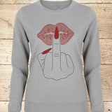 Stickdatei Statement Mittelfinger mit Lippen Set 2645