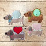 Stickdatei Mug Rug Dackel Hund Tassenteppich Set 2599