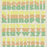 Stickdatei Triple Schrift mit Muster ca. 95mm Set 987 Buchstaben Zahlen - Sewando