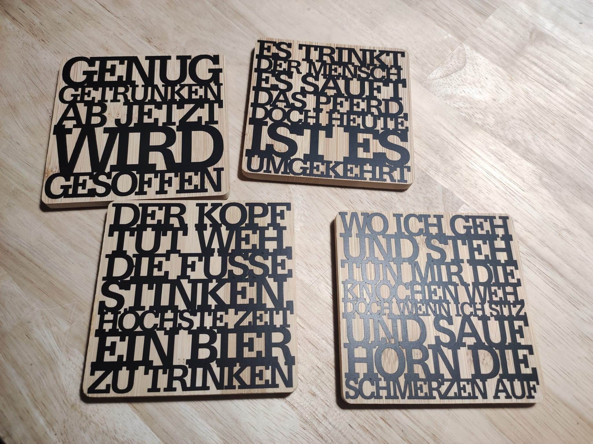 *Trinksprüche* Laser-, 3D Druck- und Plottedatei Set - Sewando