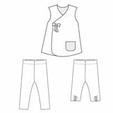 Tunika und Leggings Set MARIE und BIBI Schnittmuster Ebook pdf Schnittmuster PDF Ebook download Patternforkids 