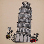 Stickdatei Set Reise Eifelturm Freiheisstatue Turm von Pisa Koffer - Sewando