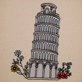 Stickdatei Set Reise Eifelturm Freiheisstatue Turm von Pisa Koffer - Sewando