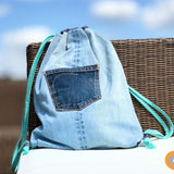 Turnbeutel nähen mit Innenfutter, Schnittmuster in 3 Größen, incl. Walflosse