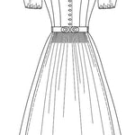 Schnittmuster Dirndl Sophie mit Herzausschnitt und Ärmel Gr. 34-52 : - Sewando