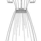Schnittmuster Dirndl Sophie mit Herzausschnitt und Ärmel Gr. 34-52 : - Sewando