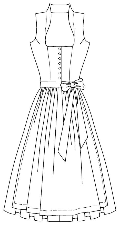 Schnittmuster Dirndl Schneewittchen Gr. 34-52 : - Sewando