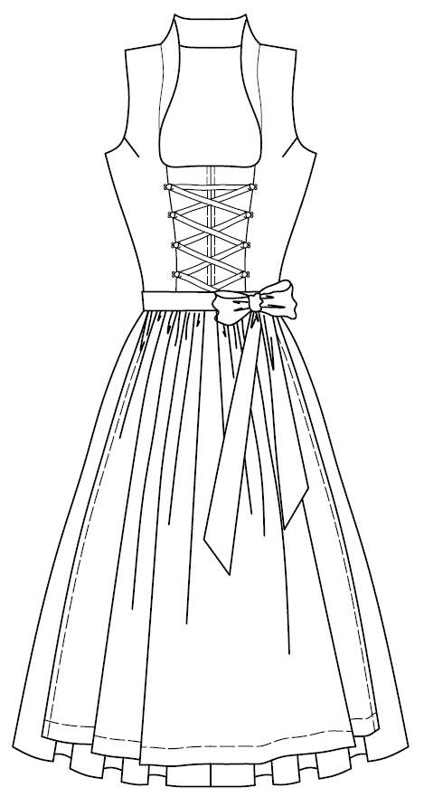 Schnittmuster Dirndl Schneewittchen Gr. 34-52 : - Sewando
