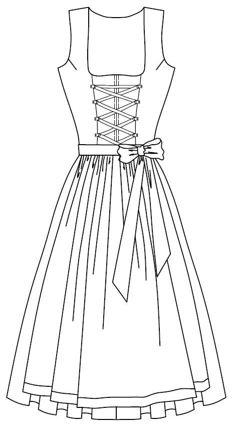 Schnittmuster Dirndl Tina Gr. 34-52 : - Sewando